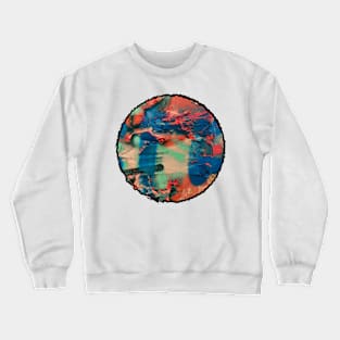 Degrading Graffiti Scribble Circle Frame Crewneck Sweatshirt